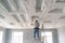 ceiling house construction worker Generative AI