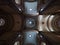 Ceiling interior inside of romanesque gothic baroque byzantine catholic christian New Cathedral of Cuenca Azuay Ecuador