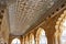 Ceiling of Jai Mandir Mirror Palace in Amber Fort, Rajasthan,