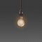 Ceiling lamp light bulb with bright warm light, realistic loft style glass lightbulb with electricity and glowing wire