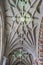 Ceiling, Medieval Gothic architecture inside a cathedral in Spain. Stones and beautiful ashlars forming a dome