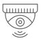 Ceiling outdoor wireless surveillance camera, cctv thin line icon, CCTV concept, safety vector sign on white background