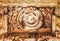 Ceiling panel in mandapa depicting naga with coiled serpent in Durga temple, Aihole, Bagalkot, Karnataka, India - The Galaganatha
