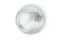 Ceiling round industrial lamp on white background.