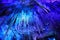 The ceiling of St Michaels cave in Gibraltar showing an array of stalactites & stalagmites