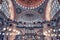 Ceiling of the Suleymaniye Camii mosque in Istanbul