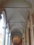 Ceiling view of the porticoes of Bologna, Italy