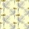 Celandine flowers seamless pattern. Vector fabric textile or wallpaper design. Yellow wild flowers pattern