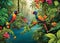 Celebrate the beauty of nature on World Environment Day with a stunning visual representation of a lush rainforest