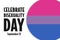 Celebrate Bisexuality Day. Holiday concept. Template for background, banner, card, poster with text inscription. Vector