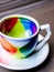 Celebrate Diversity with this Rainbow Porcelain Cup