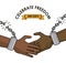 Celebrate freedom juneteenth black handshake with chain broken campaign