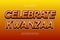 Celebrate kwanzaa editable text effect 3 dimension cartoon style