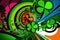 Celebrate St. Patrick\\\'s Day in Style with a Colorful Pop Art Background, generative ai