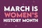 celebrate womens history month