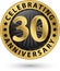 Celebrating 30th anniversary gold label, vector