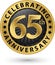 Celebrating 65th anniversary gold label, vector