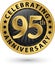 Celebrating 95th anniversary gold label, vector