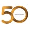 Celebrating, anniversary of number 50th year anniversary, birthday. Luxury duo tone gold brown