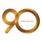 Celebrating, anniversary of number 90th year anniversary, birthday. Luxury duo tone gold brown