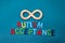 Celebrating Autism Acceptance Month. The gold infinity symbol