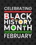 Celebrating Black History Month February banner. Vector illustration of design template for national holiday poster or