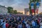 Celebrating Football victory in Paris after the 2018 World Cup