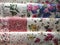 Celebration boxing day with 6 variety colorful collection gift wrapping paper from left to right