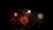Celebration happy new year and merry christmas firework isolated on night sky