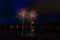 Celebration of Independence day - Fireworks over the lake