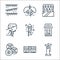 celebration line icons. linear set. quality vector line set such as candle, turntable, billiard, speaker, fireworks, wine glass,