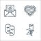 Celebration line icons. linear set. quality vector line set such as champagne glass, mask, heart