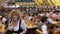 Celebration of Oktoberfest in large beer tent. Bavaria, Germany