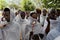 Celebration in orthodox ethiopian christian church.