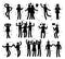 Celebration Poses Collection of Black Silhouettes