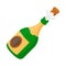 Celebration Sign Emoji Icon Illustration. Champagne Bottle Vector Symbol Emoticon Design Clip Art Sign Comic St