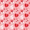 Celebration Valentine\\\'s Day. Hearts and gifts. Pink pattern .
