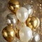 celebrations inc silver white and gold gold foil balloons