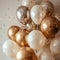 celebrations inc silver white and gold gold foil balloons