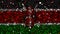 Celebratory animated background of flag of Kenya appear from fireworks