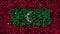 Celebratory animated background of flag of Maldives appear from fireworks