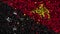 Celebratory animated background of flag of Papua New Guinea appear from fireworks