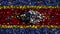 Celebratory animated background of flag of Swaziland appear from fireworks