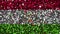 Celebratory animated background of flag of Tajikistan appear from fireworks