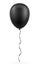 Celebratory black balloon pumped helium with ribbon stock vector