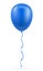 Celebratory blue balloon pumped helium with ribbon stock vector