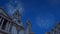 Celebratory fireworks for new year over saint or St paul church in london