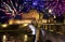 Celebratory fireworks over Castel Sant ` Angelo . River Tiber. Rome. Italy