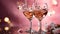 Celebratory toast wine, champagne, glass, romance, party, wedding, success generated by AI