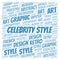 Celebrity Style word cloud